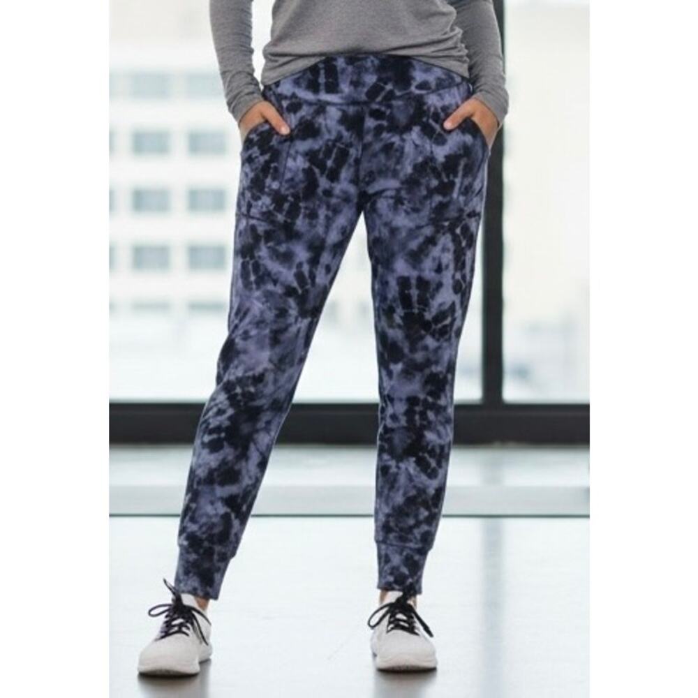 Athleta‎ Salutation Stash Jogger in Black/Grey Shibori size M